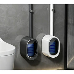 Disposable Toilet Brush Kit with Holder, No-Touch Deep Cleaner for Bathroom, RV & Home, with Built-In Cleaning Agent, Disposable Heads for Hygienic Toilet Cleaning