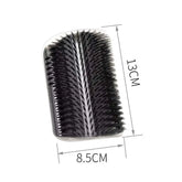 Cat Scratcher Massage Comb - Corner Scratching Brush with Catnip, Pet Deshedding Comb for Hair Removal, Grooming