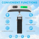 Portable Digital Luggage Scale High Precision Non-Slip Travel Suitcase Weight Tool