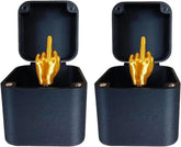 **Funny Middle Finger in Box - Hilarious Desk Decor & Gag Gift for Office, Halloween & Christmas** (87 characters)