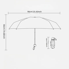 Mini Portable Folding Umbrella Outdoor, UV Protection, Rain and Sun Use, Automatic Opening, 6-Rib Design, Ideal for Daily Outing, Rainproof Umbrella Foldable Umbrella, Portable Pocket Umbrella, Lightweight Umbrella