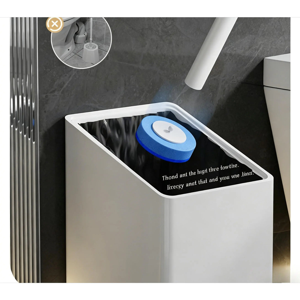 Disposable Toilet Brush Kit with Holder, No-Touch Deep Cleaner for Bathroom, RV & Home, with Built-In Cleaning Agent, Disposable Heads for Hygienic Toilet Cleaning