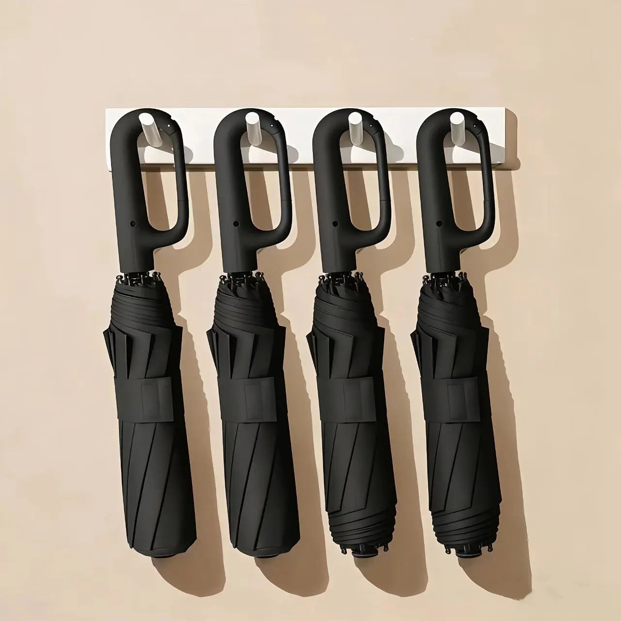 High-End Creative Hook Handle, Automatic Folding Umbrella, Portable, Lightweight Waterproof Umbrella, Reinforced Iron Frame, Essential for Travel, Business & Leisure