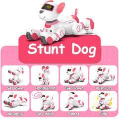 Robot Dog Toy for Kids 3-12: Remote Control Interactive Robot Puppy with Touch & Follow, Programmable Tricks, Dancing & Walking, Birthday Gift for Smart Boys & Girls