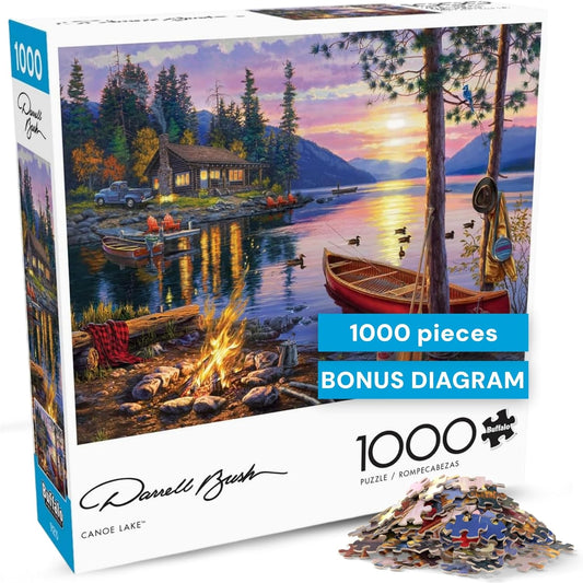 Darrell Bush Canoe Lake Jigsaw Puzzle, 1000 Piece, for Adults