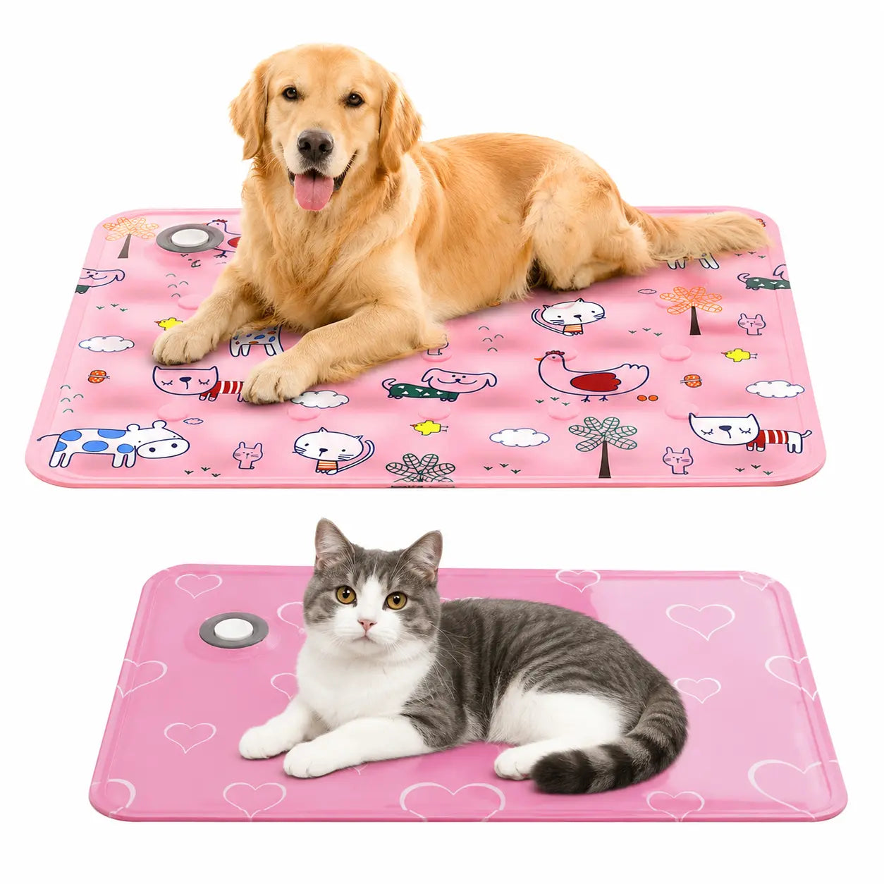 Cooling Dog Mat, Washable Non-Slip Pet Cooling Pad for Crate, Bed, Floor and Car, Small to Large Dogs and Cats