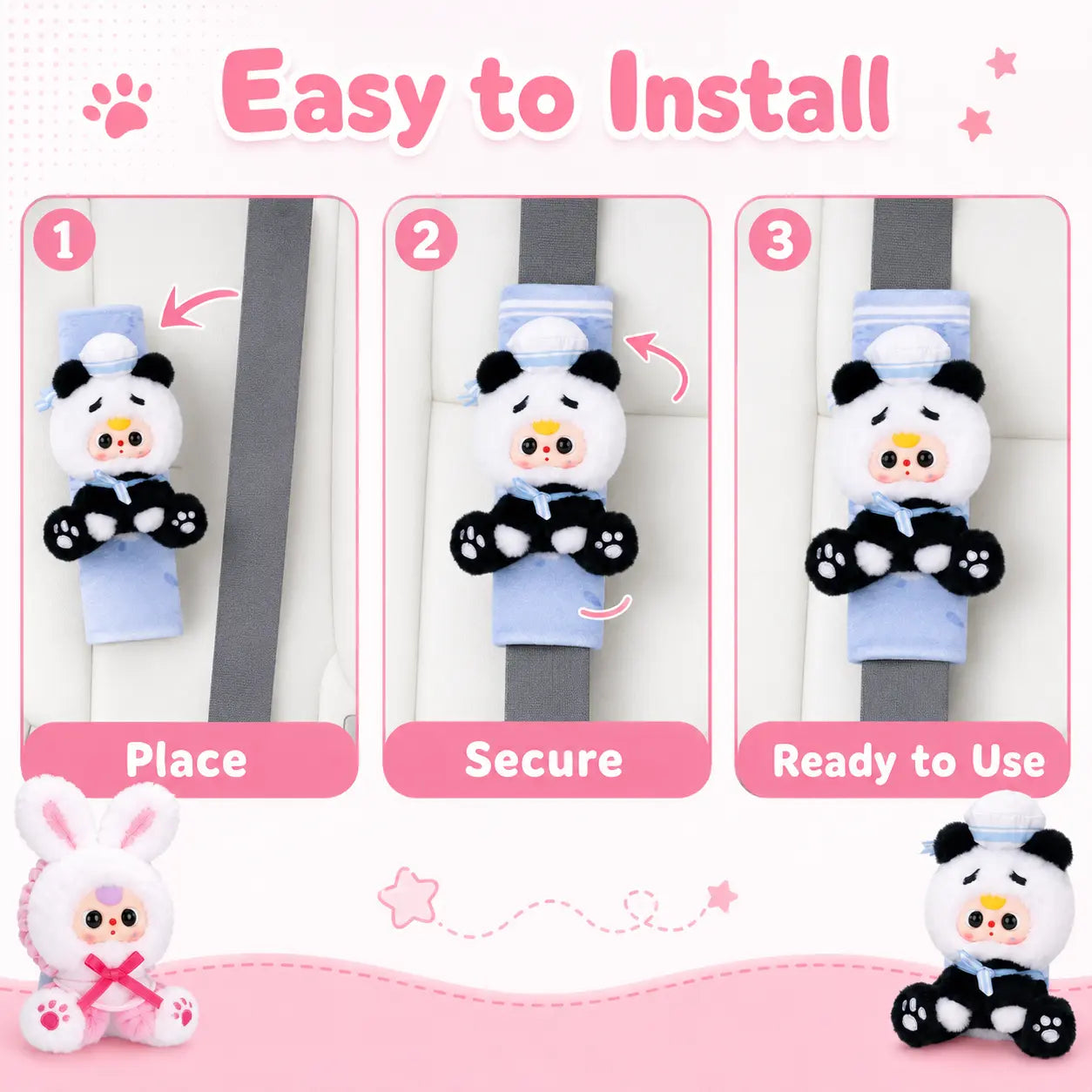 Brand New Plush Baby Collectible Blind Box with 3 Car Seat Belt Shoulder Accessories