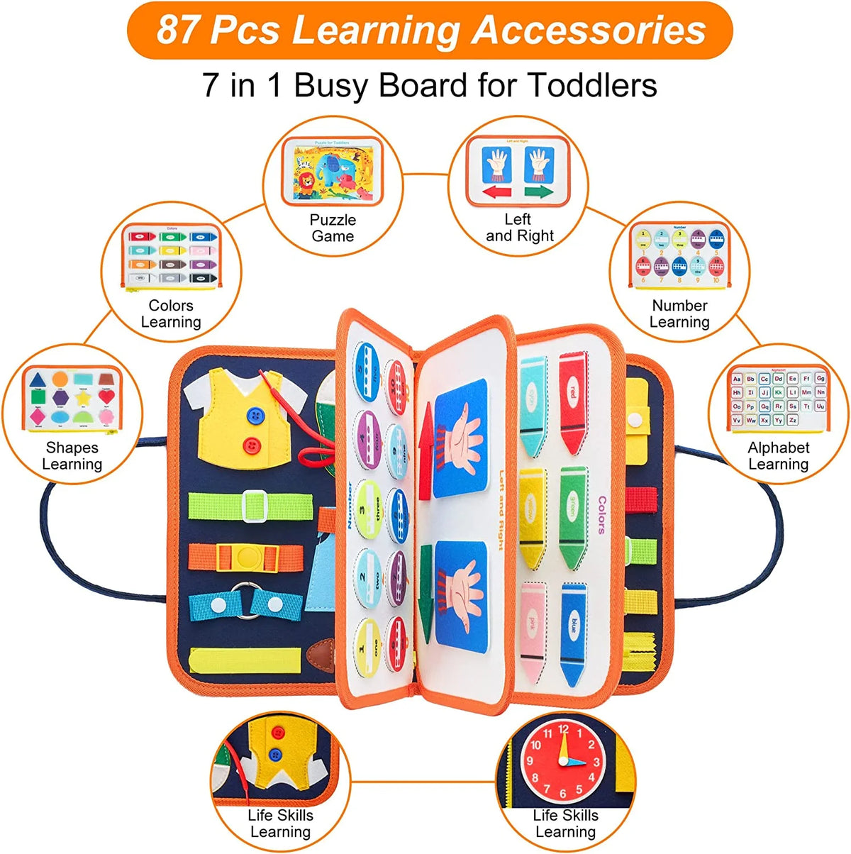 Busy Board Educational Toy for Toddlers 2-4 Year Old