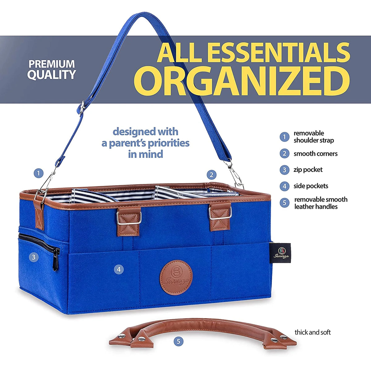 Diaper Caddy Organizer Bag