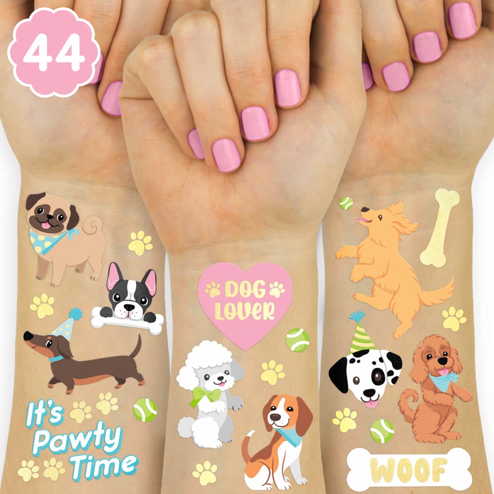 Temporary Tattoos for Kids - 44 Glitter Styles