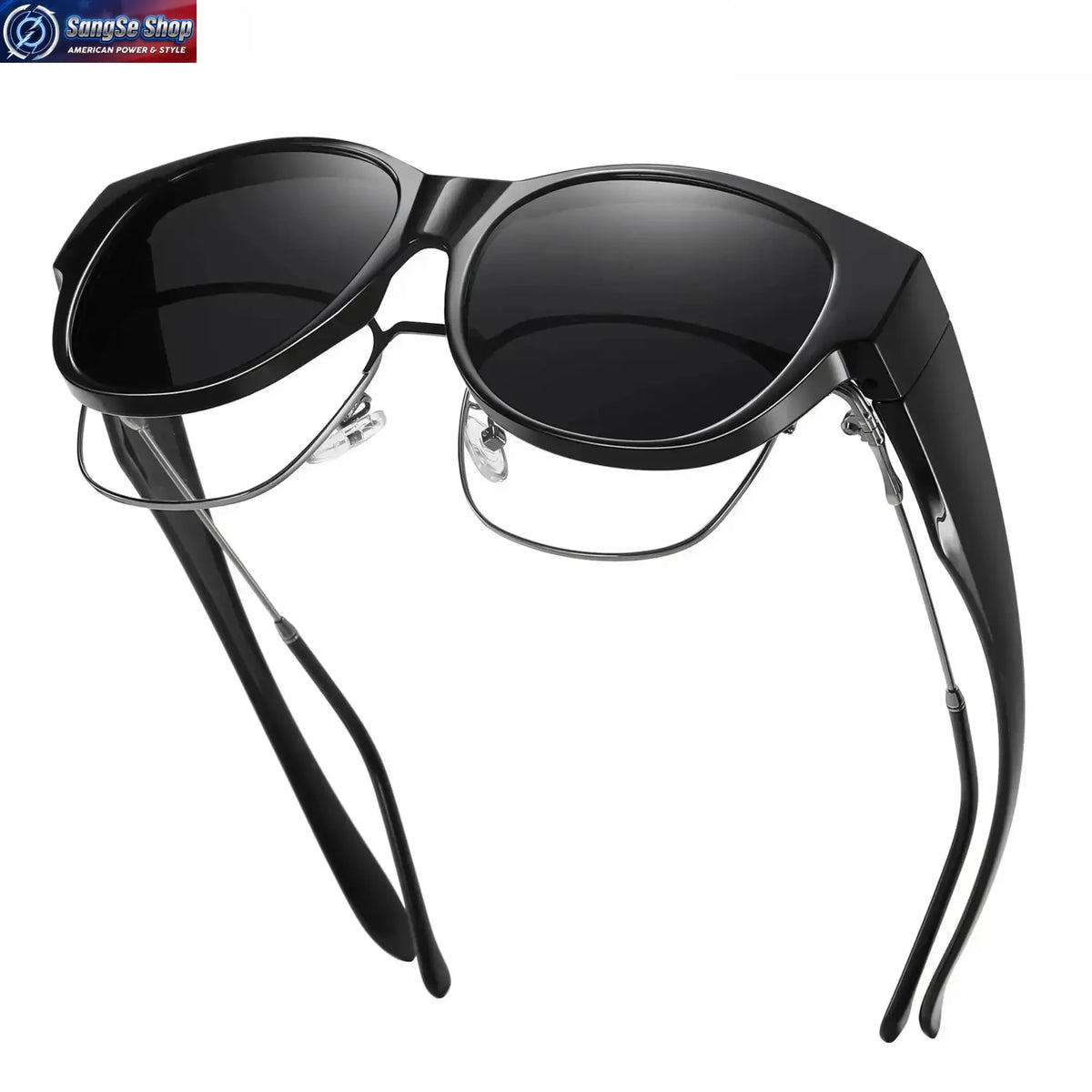 Summerwins 4-Pack Men'S Polarized Fit-Over Outdoor Fashion Sunglasses, Large Frame UV400 Protection, Anti-Glare Driving Shades for Prescription Glasses Wearers, Lightweight Outdoor Eyewear for Travel, Daily Use