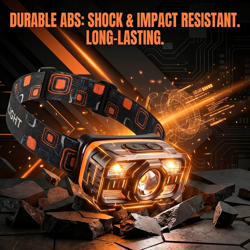 New Upgrade 4-Pack Smart Sensor Headlamp, Dual-Light USB Rechargeable, 6 Modes with Motion Sensor, Long Battery Life for Night Fishing Camping Auto Repair Home Patrol Emergency