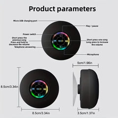 Waterproof Bluetooth Shower Speaker — Suction Cup, LED, Portable
