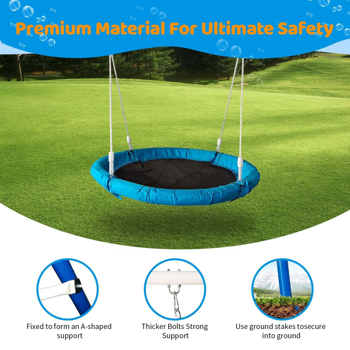 Outdoor Metal Swing Set