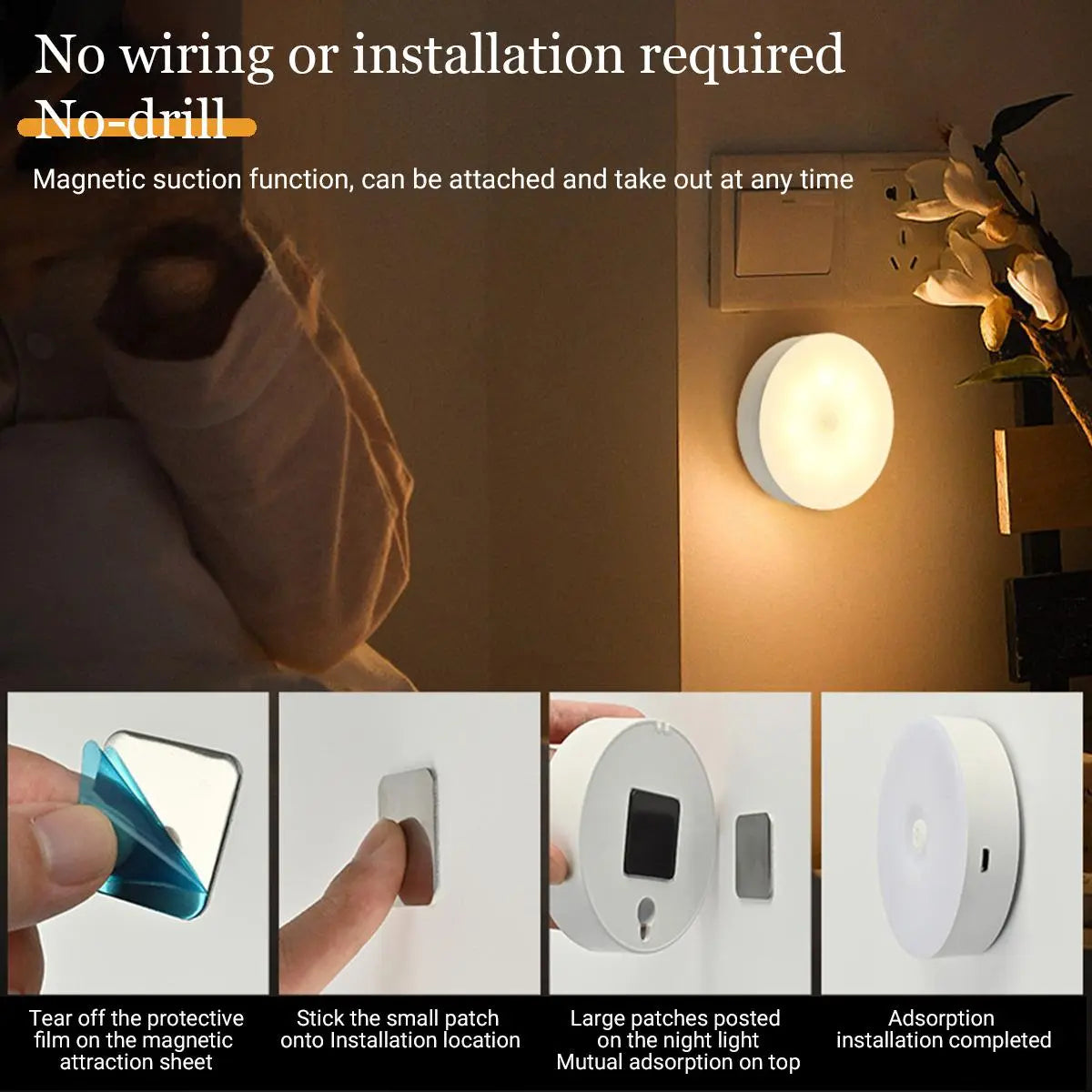 3/6 Pack Motion Sensored LED Puck Lights AA Battery or USB Operated, Closet Lights Motion Sensored for Kitchen, Shelf, Dimmable & Magnetic, 3000K Warm White
