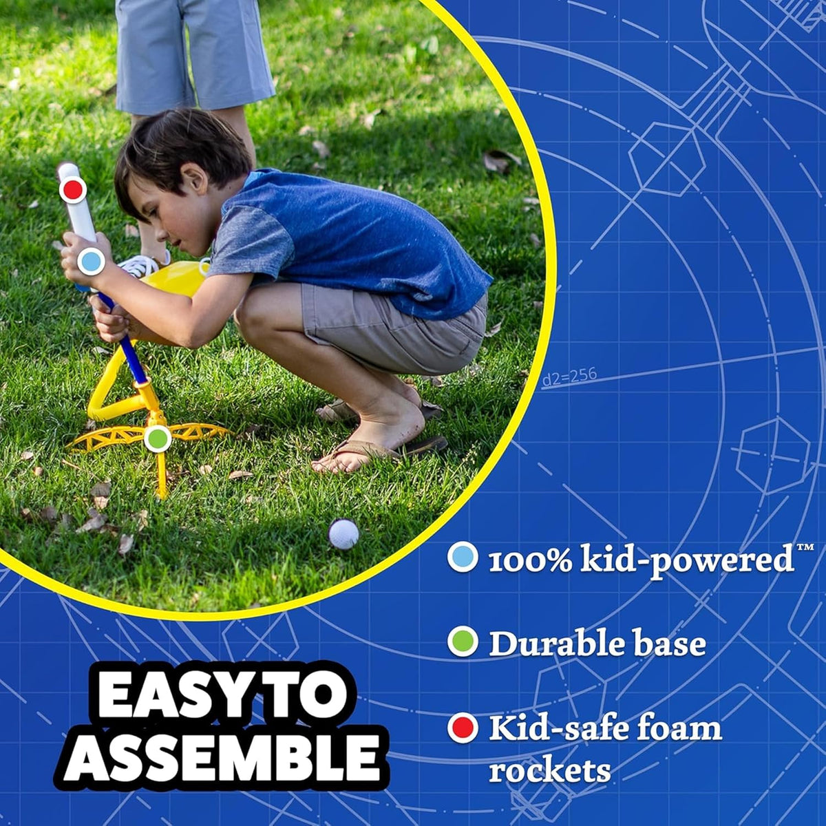 Jr Glow Rocket Launcher for Kids
