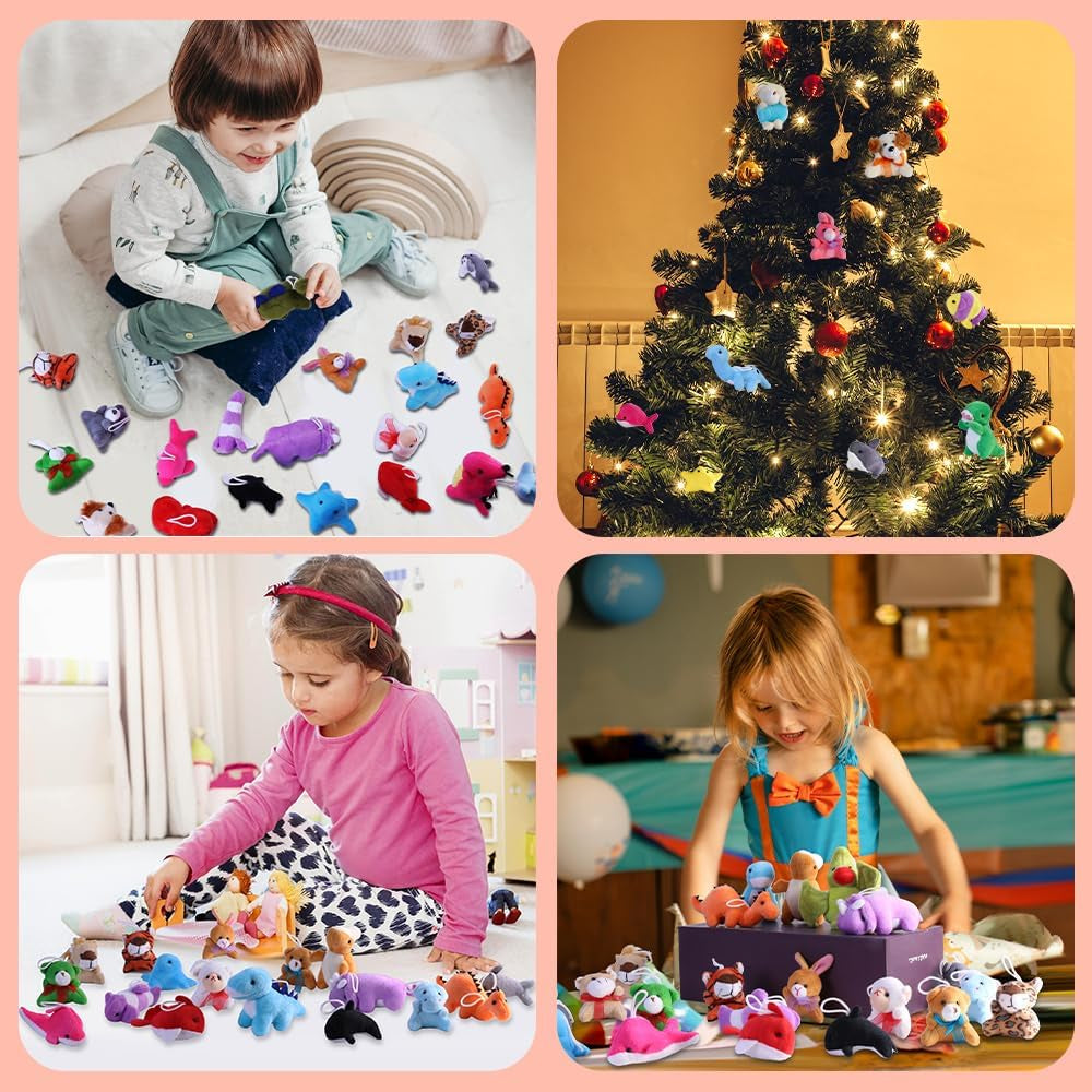 78 Pack Mini Stuffed Animals