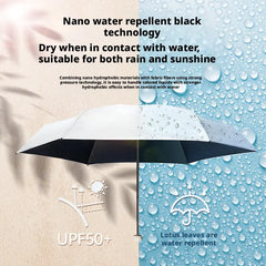 Mini Portable Folding Umbrella Outdoor, UV Protection, Rain and Sun Use, Automatic Opening, 6-Rib Design, Ideal for Daily Outing, Rainproof Umbrella Foldable Umbrella, Portable Pocket Umbrella, Lightweight Umbrella