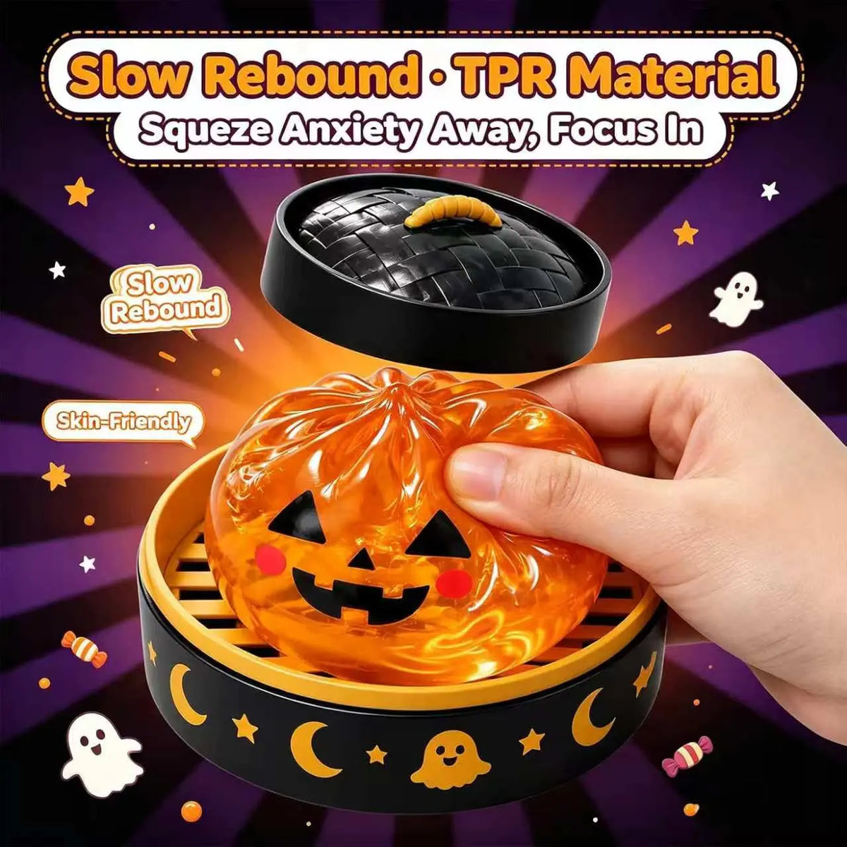 Halloween Scary Ghost Squeeze Toy Set