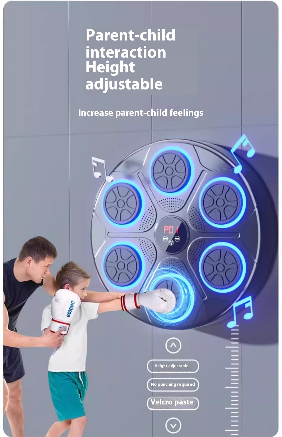 Music Boxing Machine Household with RGB Light 