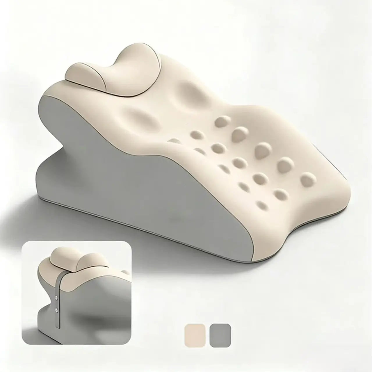 Ergonomic Cooling Fabric Reading Pillow - Premium Memory Foam Supportive Head Cushion, Cervical Neck Pillow for Neck Care, Adjustable Head Rest, Face down Relaxing