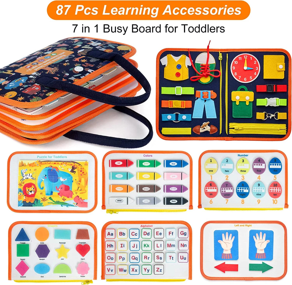 Busy Board Educational Toy for Toddlers 2-4 Year Old