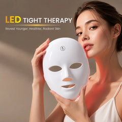 Red Light Therapy Mask for Face, 7 Color LED Light Therapy Mask, Wireless Charging Facial Skincare Device, Anti-Aging & Skin Rejuvenation, Beauty Gift for Women