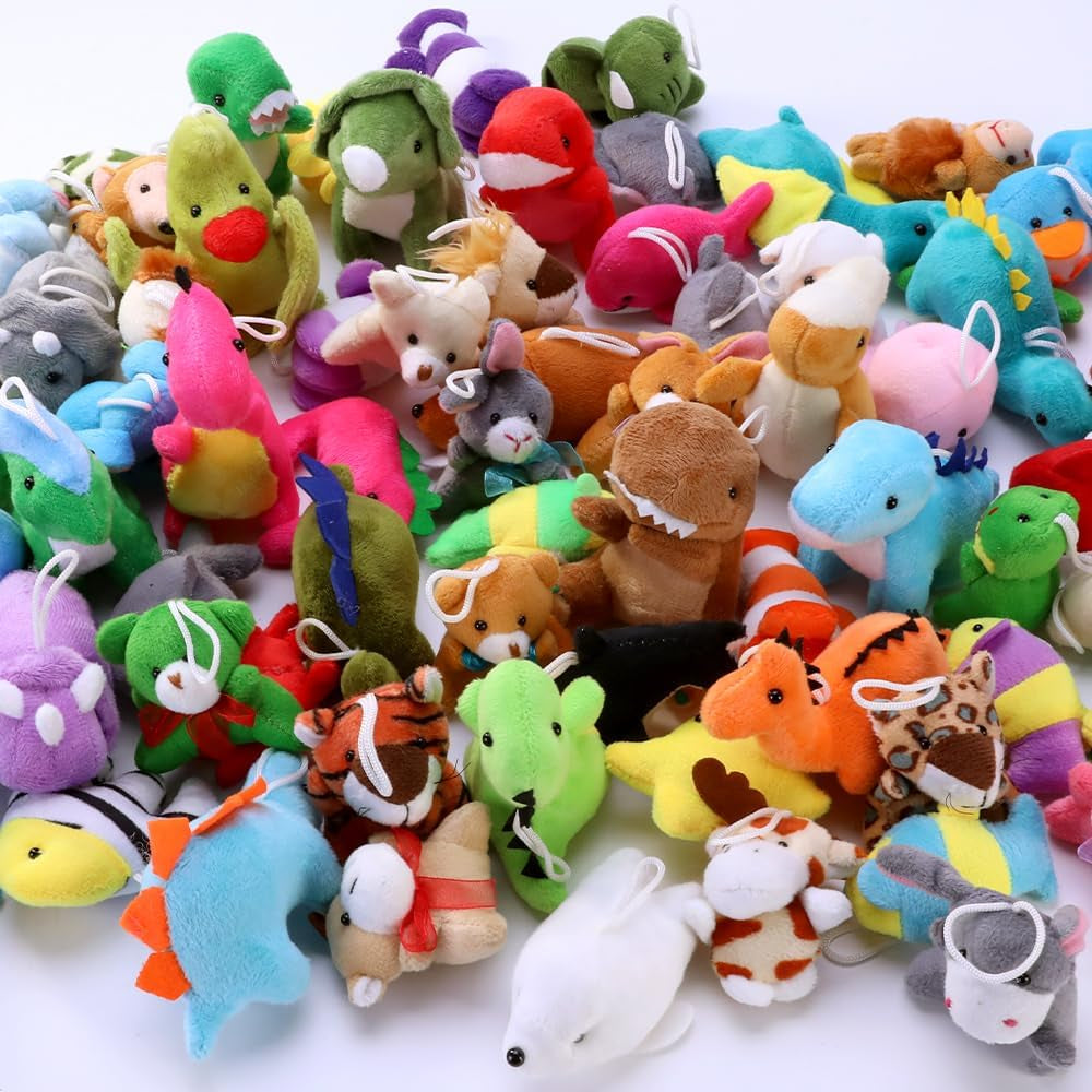 78 Pack Mini Stuffed Animals