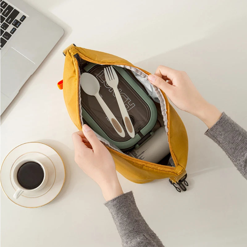 1pcs Lunch Pack Insulated Bento Bag Aluminium Foil Lunchbox Ice Bag Portable Dinner Picnic Food Storage Handbag