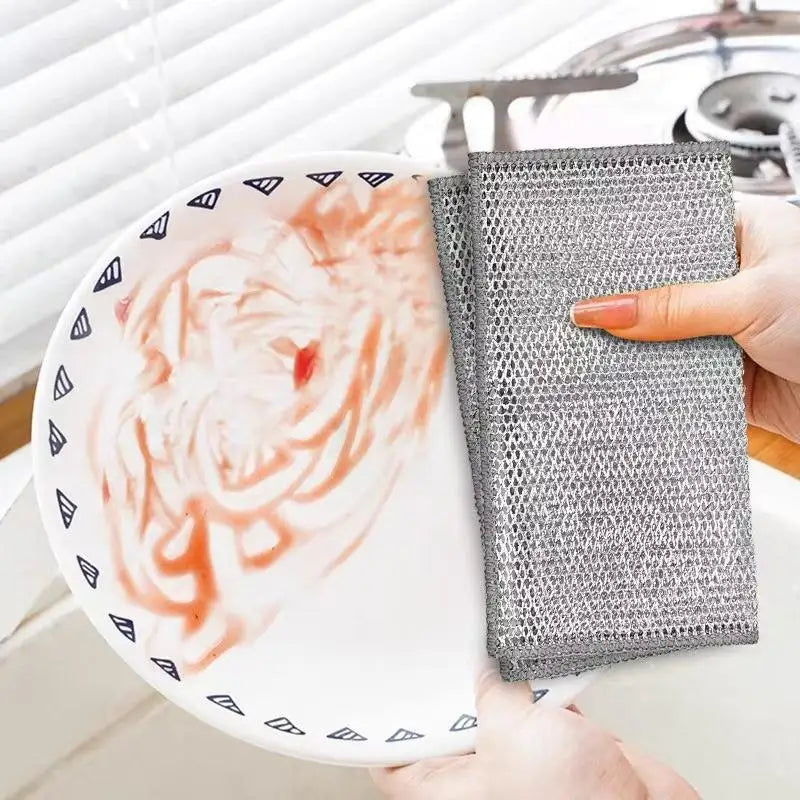 Multifunctional Non-Scratch Wire Dishcloth Wire Dishcloth Multipurpose Wire Microfiber Cloth
