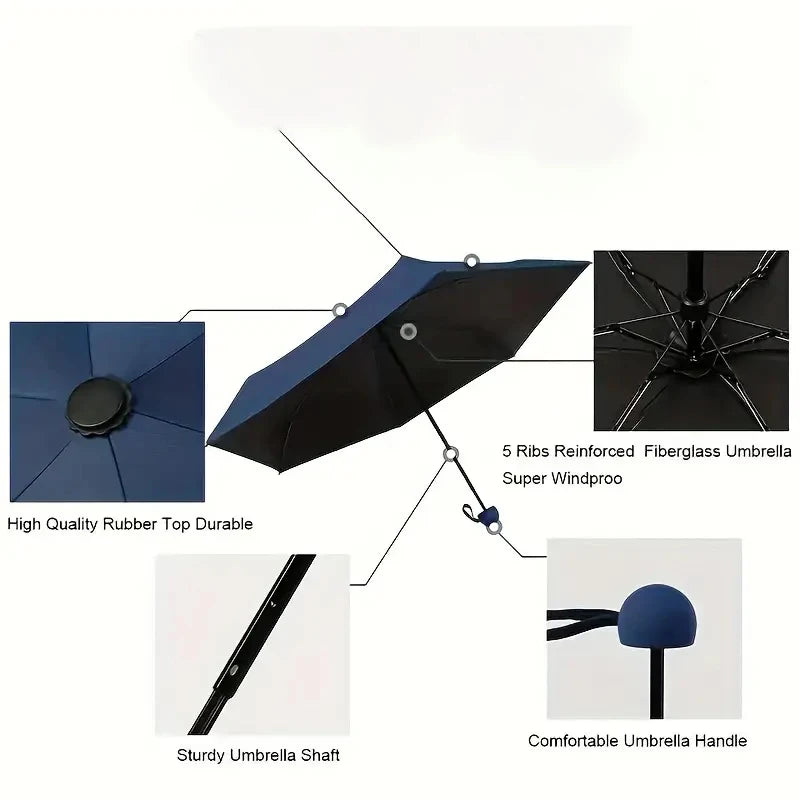 Ultralight And Compact Portable Capsule Umbrella