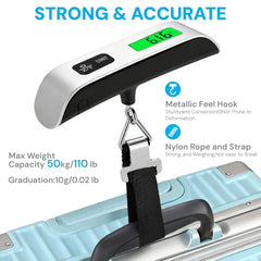 Portable Digital Luggage Scale High Precision Non-Slip Travel Suitcase Weight Tool