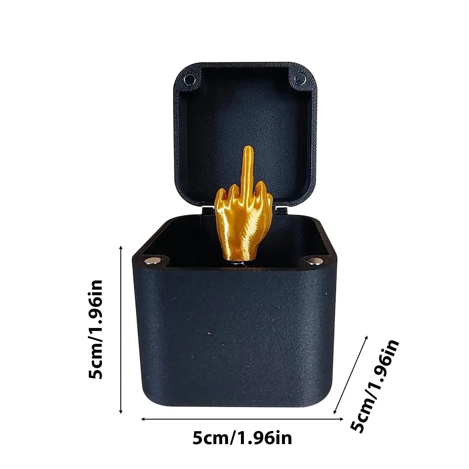 **Funny Middle Finger in Box - Hilarious Desk Decor & Gag Gift for Office, Halloween & Christmas**  (87 characters)
