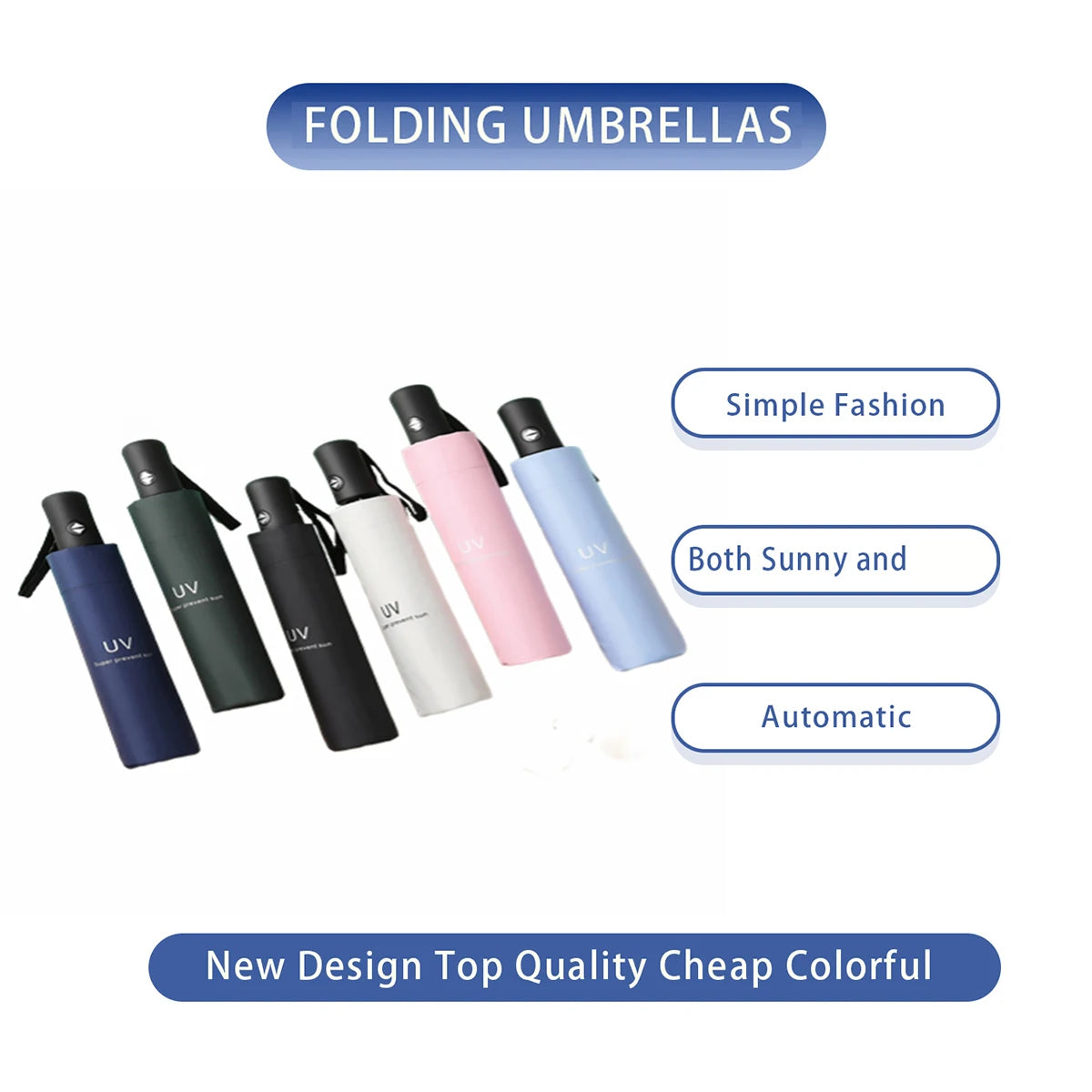 Large Windproof Folding Umbrella