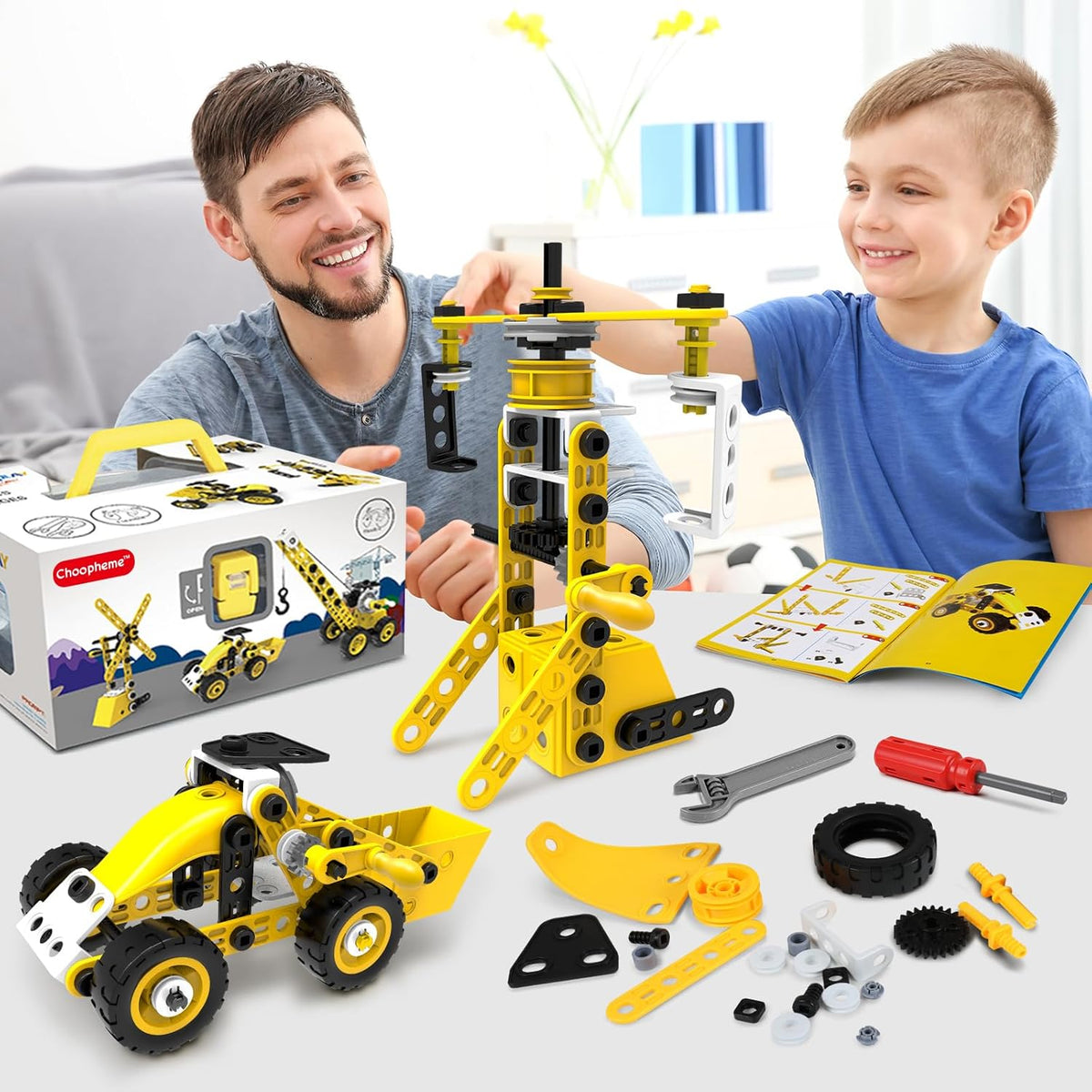 10 in 1 Stem Toys for 5 6 7 8 9+ Year Old Building Block Kit Stem Activities Projects Boy Toys Age 4-8 5-7 6-8 8-10 Creative Set Educational Engineering Excavator Construction Birthday