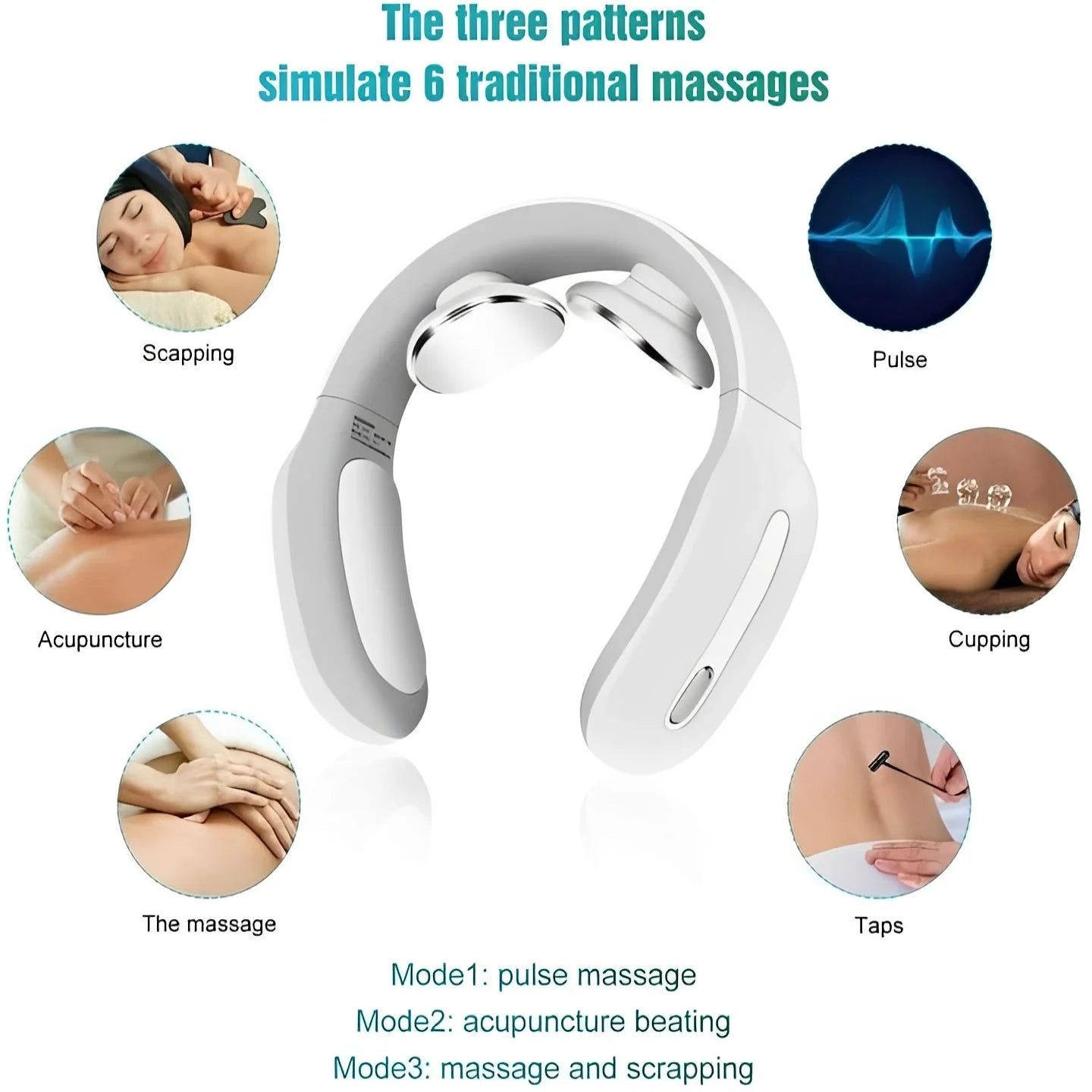 Rechargeable Comfort Neck Massager with Heat and Vibration Settings