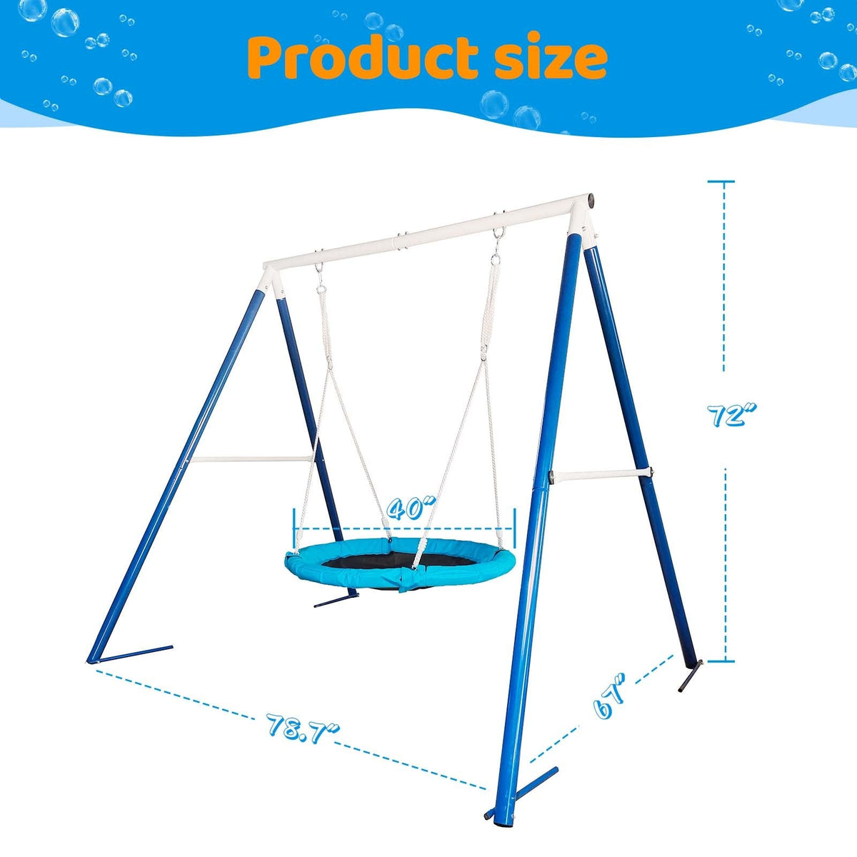 Outdoor Metal Swing Set