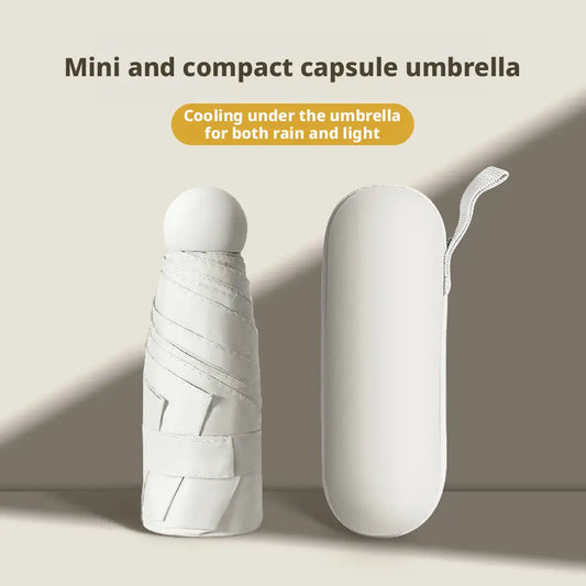 Mini Portable Folding Umbrella Outdoor, UV Protection, Rain and Sun Use, Automatic Opening, 6-Rib Design, Ideal for Daily Outing, Rainproof Umbrella Foldable Umbrella, Portable Pocket Umbrella, Lightweight Umbrella