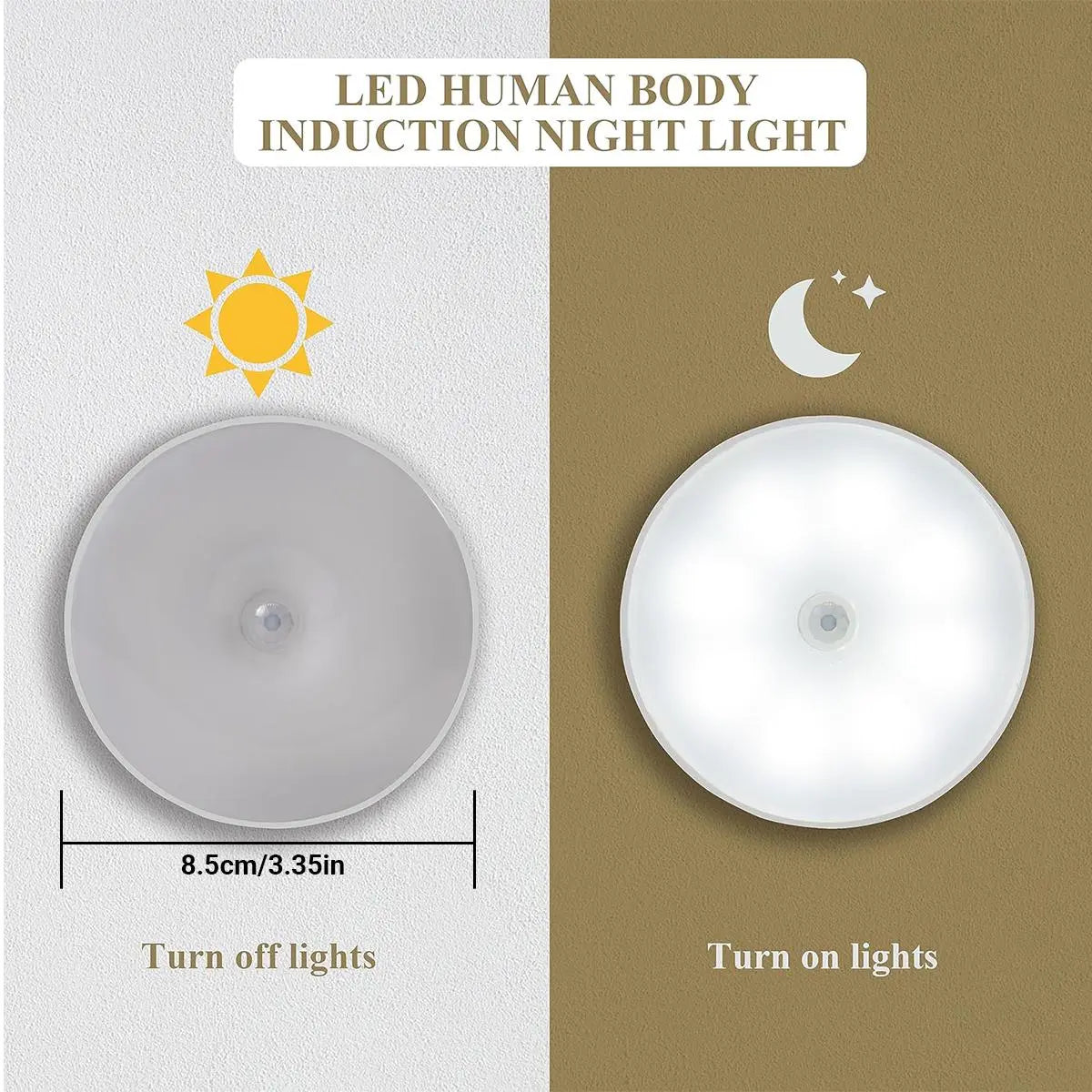 3/6 Pack Motion Sensored LED Puck Lights AA Battery or USB Operated, Closet Lights Motion Sensored for Kitchen, Shelf, Dimmable & Magnetic, 3000K Warm White