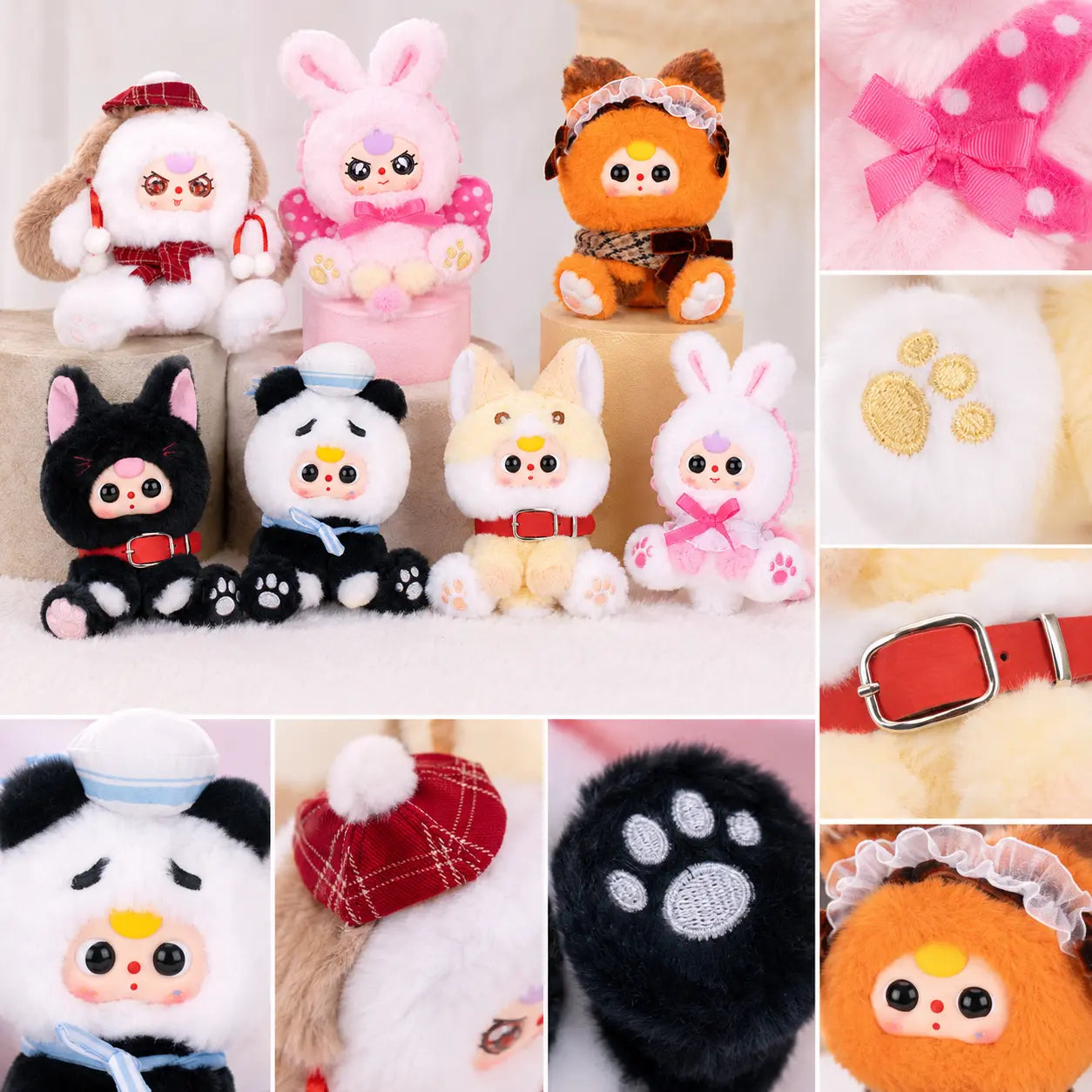 Brand New Plush Baby Collectible Blind Box with 3 Car Seat Belt Shoulder Accessories