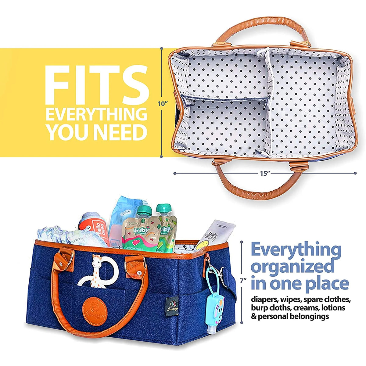 Diaper Caddy Organizer Bag