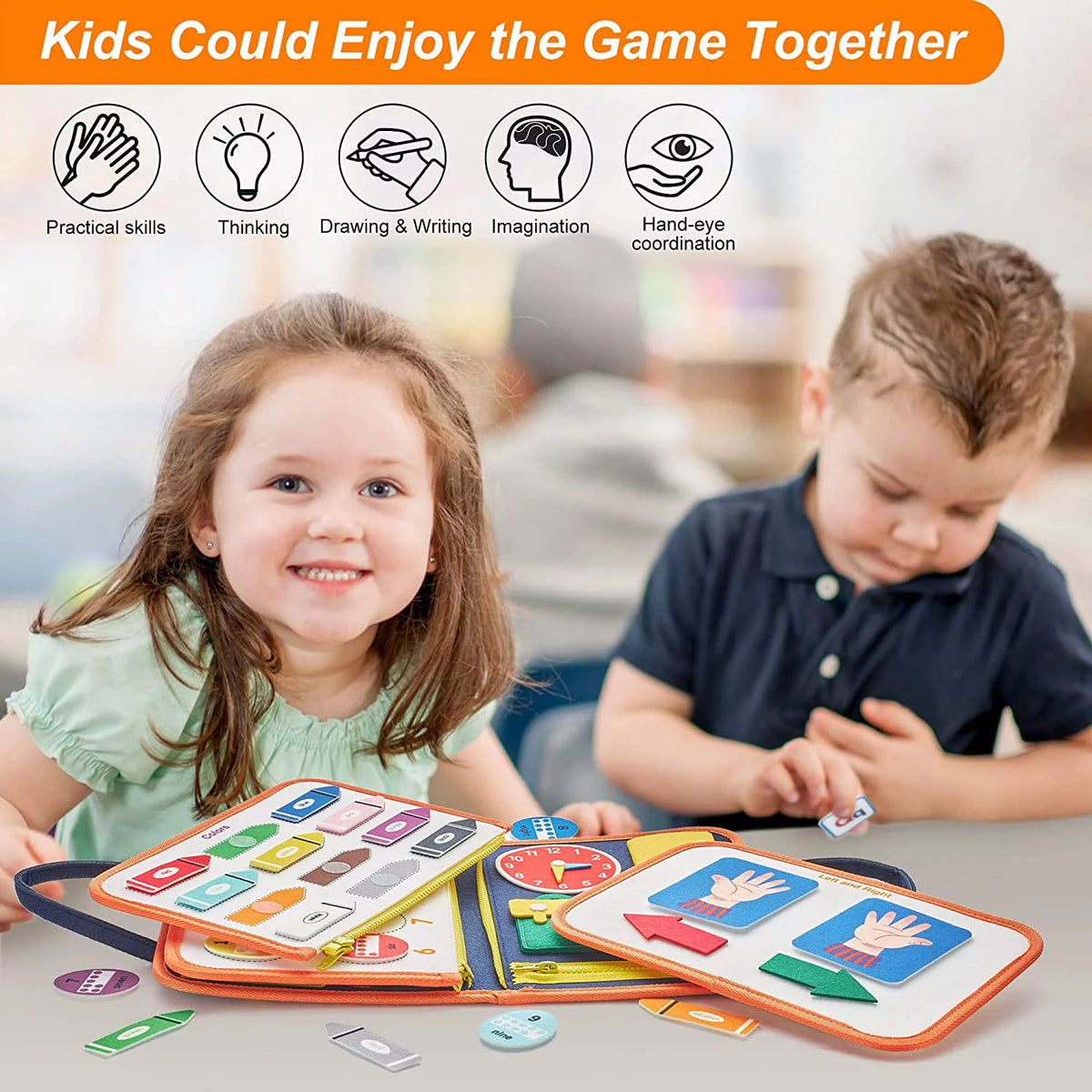 Busy Board Educational Toy for Toddlers 2-4 Year Old