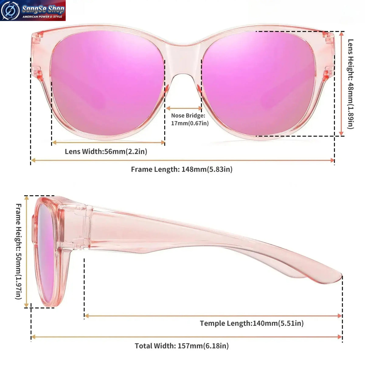Summerwins 4-Pack Men'S Polarized Fit-Over Outdoor Fashion Sunglasses, Large Frame UV400 Protection, Anti-Glare Driving Shades for Prescription Glasses Wearers, Lightweight Outdoor Eyewear for Travel, Daily Use
