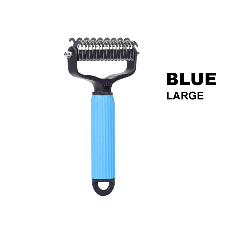Blue large pet grooming tool on a white background